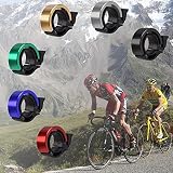 Unsichtbar Fahrradklingel Ring, cofive 2017 Neue Version Aluminium Bike Bell Lenker Alarm Horn Zubehör für 22,2–24 mm Bar, Crisp Laut Mountain Bike Invisibles F Bell, schwarz, 38.5*15mm - 9