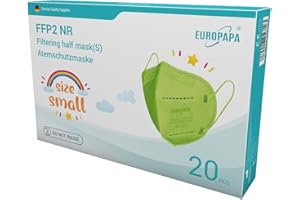 EUROPAPA® 20x FFP2 Mask S In Small Size Masks Respiratory Masks 5-Layer Hygienically Individually Packed EU 2016/425