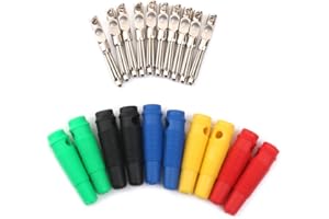 MAGIDEAL Conector Banana 4mm PVC 10x De Aislamiento para La Prueba De Metro del Altavoz Posterior Union