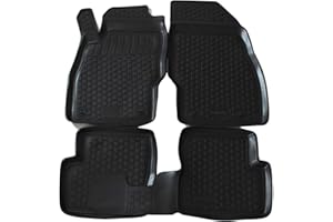 J&J AUTOMOTIVE | Tapis De Sol en Caoutchouc 3D Exclusive Compatible avec Corsa D 2006-2014, Bord Haut, Inodore, Noir, Antidérapant, Toutes Saisons