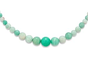 Bling Jewelry Elegante Semplice Graduato Rotondo Creato Semi Preziosa Gemstone Bead Ball Collana Gioielli Per Donne 16-18 Pollici Pietra 12 A16MM