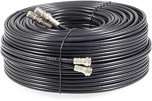 VIEWI SSL Satellites 5 m Twin Satellite Shotgun Coax Cable Extension Kit with Fitted F Connectors for Sky HD Q and Freesat - Black (5 Meter, Black)