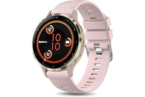 TOBFIT Bracelet pour Garmin Venu 2S/Venu 3S, Bracelets de rechange en silicone 18mm pour Garmin Vivoactive 4S/Forerunner 265S 255S/Vivomove 3S Femme Homme