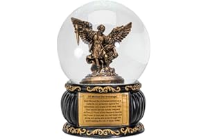 PACIFIC GIFTWARE Schneekugel Erzengel Michael Figur mit Gebetsbotschaft