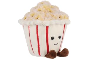 Apricot Lamb popcorn mat, plyschdjur för barn, mjukt sött gosedjur för babyflickor och pojkar, fluffig popcorn, gul, 20 cm