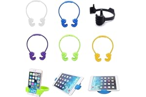 May Huang Support de téléphone Portable pour téléphone Portable, 6 pièces, Universel, Flexible en Silicone, Support de téléphone Portable, Support de téléphone Portable pour Bureau, Table, Pouce Haut
