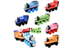 Ksopsdey Figuren Spielzeug Cake Topper，6 Stück Teilige Magneteisenbahn, Spielzeugzugmotor，Pull-Back Vehicle Für,Eisenbahnspielzeug, und Seine Freunde Für Preschool Kids 3 Years an