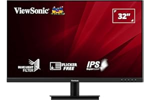 ViewSonic VA3209-2K-MHD 32-inch 2K QHD IPS Monitor, 75Hz VRR, HDR10, with HDMI, DisplayPort, Integrated Speakers