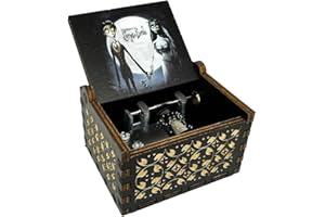 Youtang CorpseBride - Caja de música de madera, estuche grabado antiguo, regalo de cumpleaños, regalo del día de San Valentín, día de la madre, día del padre, regalos infantiles, decoración del hogar,
