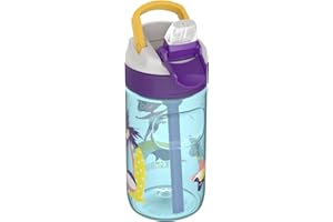 Kambukka - Borraccia per bambini - 400 ML - Impermeabile - Resistente alle macchie e agli odori - Durevole e antiurto - Lavabile in lavastoviglie - Borraccia con cannuccia - Modello Lagoon Surf Girl