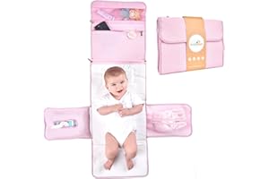 TENDS Przenośny przewijak dla niemowląt XL Idealny jako prezent dla noworodka-Wodoodporny składany przewijak na pieluchy to odpinana torba z 6 kieszeniami jako kosmetyczka na artykuły dla niemowląt