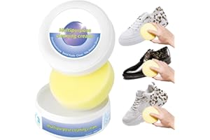 ‎GMTEO Weisse Schuhe Reinigungs Creme, 2024 Neu Multifunktionale Reinigungs und Fleckentfernungscreme mit Wischschwamm, Weiße Schuhputzcreme, Sneaker Reiniger für alle Oberflächen (260g - 1 Stück)