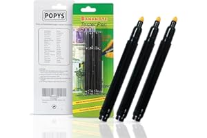 POPYS Pakiet 3 Zestaw Detector Fałszywe banknoty w kolorze czarnym - wykrywacz fałszywych banknotów - Fałszywe banknoty - Detektor fałszywych banknotów euro, dolarów, funtów itp