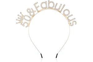 LLOUSSAK 50th Birthday Queen Crown Tiara Headband and Decorations for Women - 50 and Fabulous Gifts