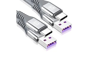SWEGUARD Kabel USB typu C, [2 szt. 3m] PD 5A Kabel USB C USB C QC4,0 Nylon Szybkie ładowanie typu C na USB C Kompatybilny z Samsung S21 S20 Note iPad MacBook Pro Huawei Xiaomi Nintendo Switch ETC.