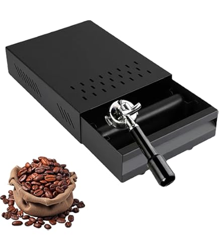 Koffieklopbox-lade, koffieset klophouder met afneembare klopstang, espresso- klopbox-lade van roestvrij staal, laden, koffieresten, poederbox voor thuis, kantoor, restaurant, café
