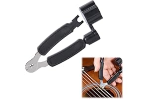 TUKNN Avvolgicorde per Chitarra, Chitarra Avvolgicorde e Tagliacorde, 3 in 1 Avvolgicorde per Chitarra, Tagliacorde per Chitarra, Estrattore per Piroli Chitarra, Pinza per Corde per Chitarra, Nero