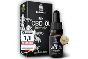 ‎ELBGRAS Bio CBD-Öl 30% - Deutsches Bio-Produkt – inklusive zusätzlichem Sprühkopf - Vollspektrum Hanf-Tropfen mit 3000mg Cannabidiol - Elbgras
