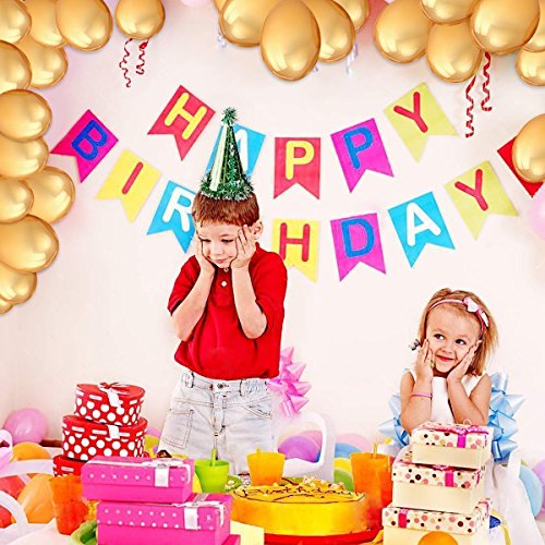 PuTwo 100 Luftballons metallic gold Helium Ballons für Hochzeit Partydeko Geburtstag – Gold - 5