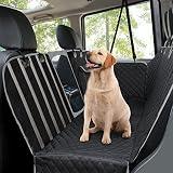 Protector de asiento de auto para perros, cubierta de asiento trasero para...