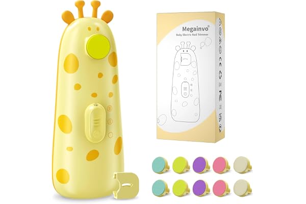 Megainvo Lime à Ongles Bebe Electrique Coupe Ongle Bebe Faible Bruit Lime a Ongle Electrique Bebe et Nouveau-Nés Lime Ongle Bebe et Enfant lime a ongle electrique pour Bebe Soins des ongles