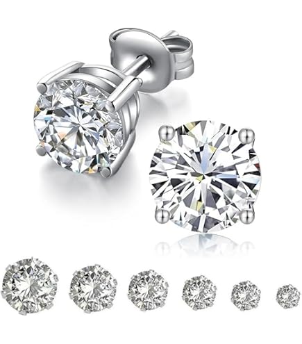 Orecchini In Argento 925 A Cerchio Piccolo, Tempestati Di Zirconio, Modello Geometrico Minimal, Mini Orecchini Da Uomo E Donna, Diametro 7mm, Ipoallergenici - 2