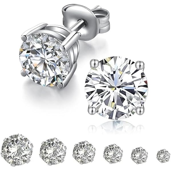 Acquista Orecchino da donna Dowser in taglio Rotondo 0.02 Carati , Oro Bianco 375 Diamante