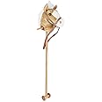 Toyrific 99 cm Hobby Horse Toy with Sounds, Strong Grip Handles, Plush head and Wheels, Light Brown