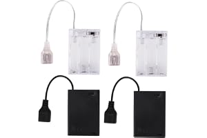 BTFO 4st Bärbart Batteripack för 5V LED Neonskylt, Konverterar USB Neonljus Till Batteridriven Batterilåda Strömförsörjning f