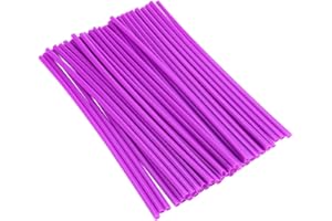 VORCOOL 75pcs Spoke Skins Motocross Spoke Wraps Rim Bike Spoke Protector Covers (Purple)