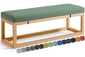 UWOBTN Cojín para Banco Zapatero, Cojines para Banco Interior Exterior Jardín,Cojín para Asiento de Columpio, Lavable, Antideslizante, para Patio, Cocina, Comedor, Terrazas(I,80x40x3cm)