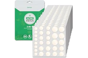 ZEBRLAN 600 Stück Pimple Patches Pickel Patch Hydrokolloid Pickel Pflaster Unsichtbar Anti Pickel Patches Acne Patch Tag & Nacht 2-In-1 Wasserdicht Pimple Patch Akne Patch (600A)