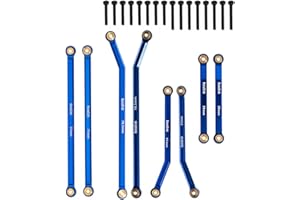 RampCrab High Clearance 4 Links Set, CNC Aluminium Links Set, Upgrade-Teile für SCX24 Jeep Gladiator AXI00005, Axial 1/24 RC Crawler Car Upgrade Zubehör, 8 Stück (Blau)