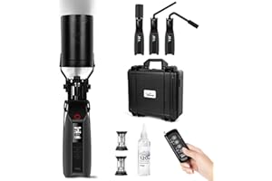 PERGEAR SmokeGENIE Mini Rauchmaschine Professional Kit 2023 Version, 500CFM Nebelleistung, lebensmittelsichere Formel, mit Fernbedienung, Haze-Lüfter, mehreren Adaptern für verschiedene Raucheffekte