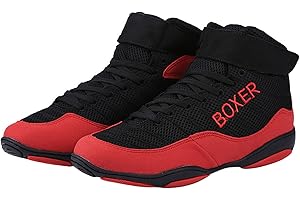 Willsky Boxing Boots Adults Kids Wrestling Combat Trainers Lightweight Breathable Rubber Sole Indoor Fitness Shoes