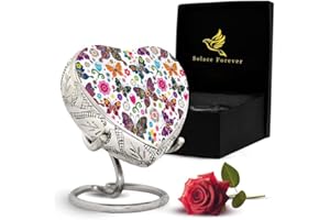 SOLACE FOREVER Kleine Herzurne – Mini-Urne für Asche – perfekte Andenken-Urne in Herzform (Mehrfarbig, Klein)
