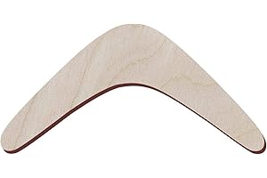 Lot de 10 Boomerang en bois pour travaux manuels et décoration Broche Boomerang australien Boomerang rétro, 12.7x6.1 cm