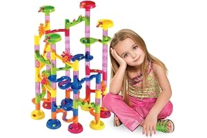 Mumoo Bear Marble Run Set 109 PCS Construction Building Blocks Toys Game for 4 5 6 7 Year Old Boys Girls Kids