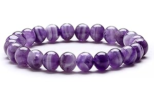 J.FÉE J. Fée Pulsera Piedra Natural, 7 Chakra Pulsera Elástica Pulsera de Piedra Naturales Mujer Pulsera de Cristal Yoga Día de la Madre Mujer Mamá Regalo Esposa
