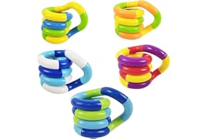 Dinghaole 5 Stück Fidget Twister Handspielzeug | Tangle Fidget Toy| Stressabbau Spielzeug für Hand-Augen-Koordination und Autismus | Wickelspielzeug