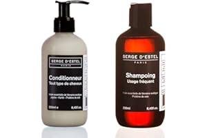 SERGE D'ESTEL PARIS Shampooing Cheveux Normaux 250ml Apres Shampooing Tous Types de Cheveux 250ml. Soin Complet Quotidien Cheveux Normaux. Soin Lissant Soin Restructurant Soin Volume Brillance Hydratation.