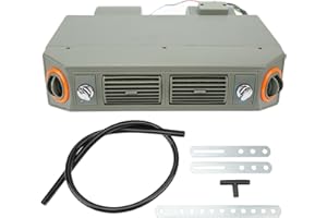 YOSOO Conjunto de Evaporador de Aire Acondicionado Ajuste de Temperatura de 3 Velocidades Debajo del Evaporador del Tablero para Autos, Camiones, Caravanas (DC24V 4A) (12V)