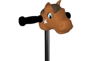 ‎SCOOTAHEADZ Scootaheadz Pony Roller Kopf: Scooter Kopf Zur Personalisierung Von Kinder Tretrollern - Ab 3 Jahren - Lenker Pony Kopf In Cowboy Stil Mit Sheriff Stern - Micro Scooter Zubehör für Roller Jungen