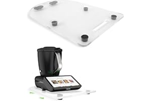 Kaempe Tabla Deslizante para Thermomix TM7, Base Soporte para Bimby/Thermomix TM7 con Ruedas (Transparente)
