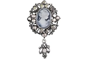 FAIRYGATE Ladies Brooches Floral Brooch Pin Plated Flower Decorative Dress Jewelry Retro Shawl Clip for Women Wedding Party Clothing Accessories, B27