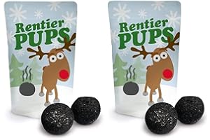 ‎LIEBESKUMMERPILLEN Liebeskummerpillen Rentierpups 2er Pack, Weihnachts-Marshmallows-Set für köstliche Überraschungen, Perfekt für Adventskalender, Familienfreude und festliche Genüsse in der besinnlichen Weihnachtszeit