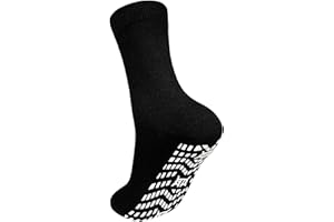PUTUO Homme Chaussettes Antidérapantes Sport: Chaussettes Anti Dérapantes en Coton pour Homme Tailles 39-50 4 Paires