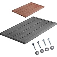 Arebos Bodenelement für Solardusche, Poolleiter oder Pool | Anthrazit | 101 x 63 x 5,5 cm | Bodenplatte für Gartendusche Pool