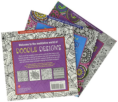 Erwachsene Malbuch-Set (Doodle, Joyful & Paisley) 3er-Pack - 3