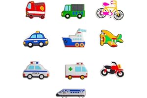 ‎AMONENZ 10 Stück Kühlschrank Magnete, AMONENZ Flugzeug Auto Kühlschrankmagnete, 3D Gummi Kühlschrankmagnete, für Whiteboard Vorschulunterricht, Zuhause, Klassenzimmer…